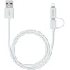 Кабель Deppa 2 в 1: micro USB, Apple 8-pin 72203