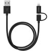 Кабель Deppa 2 в 1: micro USB, Apple 8-pin 72204