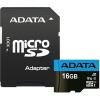 Карта памяти A-Data Premier AUSDH16GUICL10A1-RA1 microSDHC 16GB (с адаптером)