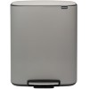 Мусорное ведро с разделителем Brabantia Bo Pedal Bin 2 x 30 л (минерально-серый)