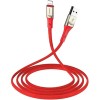 Кабель Borofone BU17 Starlight AM-8pin Lightning (1.2 м, нейлон, красный)