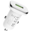 Автомобильное зарядное Borofone Lasting power QC3.0 BZ12A (белый)