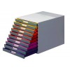 Файл-кабинет Varicolor Durable, 355 x 280 x 290 мм, 10 лотков, 25 мм, серый