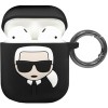 Чехол CG Mobile Karl Lagerfeld для AirPods 1&2 KLACCSILKHBK (черный)