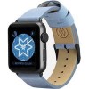 Ремешок Monowear Classic Leather Band Blue Lagoon/Space Gray Aluminum 42 мм