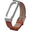 Ремешок Mijobs кожаный для Xiaomi Mi Band 2 (коричневый)