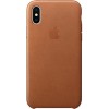 Чехол для телефона Apple Leather Case для iPhone X Saddle Brown