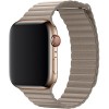 Ремешок Apple кожаный 44 мм (бежевый, размер M) MTHC2