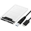 Бокс для накопителей 2.5" USBTOP SATA – MiniUSB – USB3.0 (пластик, прозрачный)