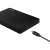 Бокс для накопителей 2.5" USBTOP SATA – USB-C – USB3.0 (пластик, черный)