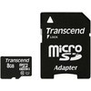 Карта памяти Transcend microSDHC Class 10 UHS-I 8GB + адаптер (TS8GUSDU1)